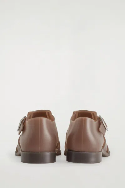 Cos Jelly Fisherman Sandals In Marrone