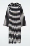 Cos Jersey Midi Column Dress In Blue
