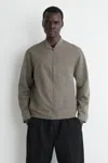 Cos Jersey-panelled Bomber Jacket In Gray