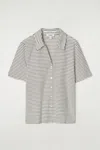 Cos Jersey Resort Shirt In White