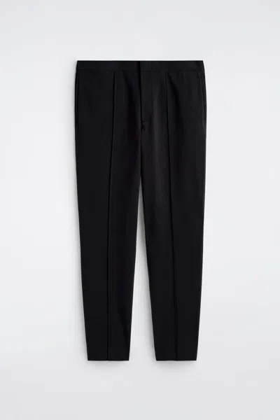 Cos Jersey Slim-fit Straight-leg Trousers In Black