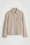 Cos Jersey-twill Shirt Jacket In Beige In Sand