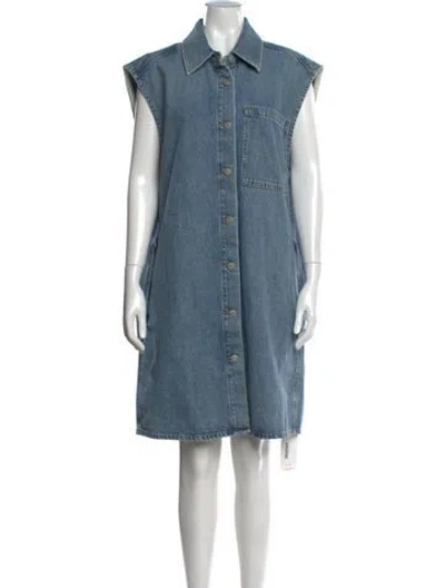 Pre-owned Cos Knee-length Dress W/ Tags In Blue