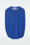 Cos Knitted Circle-cut T-shirt In Blue
