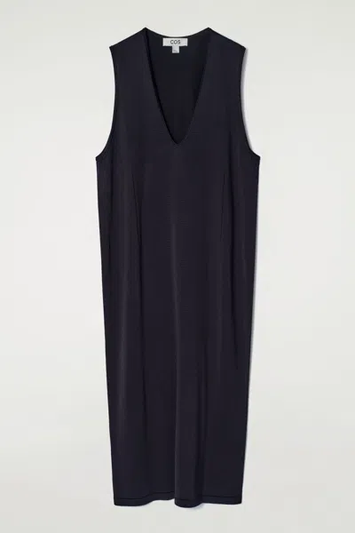 Cos Knitted Cotton Midi Dress