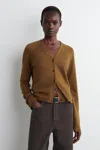 Cos Knitted Cotton V-neck Cardigan