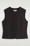 Cos Gilet In Cotone Lavorato A Maglia