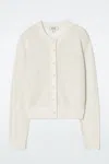 Cos Knitted Linen Cardigan In White