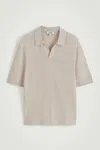 Cos Knitted Linen Polo Shirt