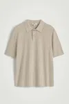 Cos Knitted Linen Polo Shirt