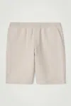 Cos Knitted Linen Shorts In Brown