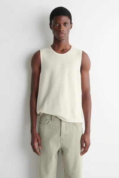 Cos Knitted Linen Tank Top In White