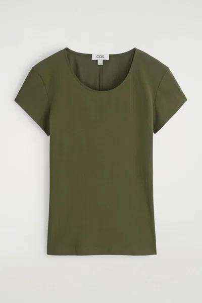Cos Knitted Scoop-neck T-shirt