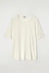 Cos Knitted Silk T-shirt In White