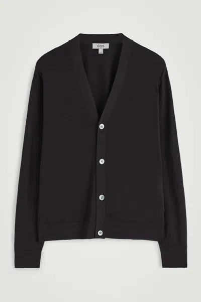 Cos Knitted Silk V-neck Cardigan