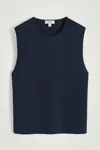 Cos Knitted Tank Top In Blue