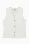 Cos Knitted Waistcoat In White