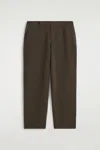 Cos Knitted Wool Straight-leg Trousers In Brown In Brown