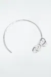 Cos Knotted Bow Choker In Silver