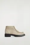 Cos Lace-up Suede Ankle Boots In Sand