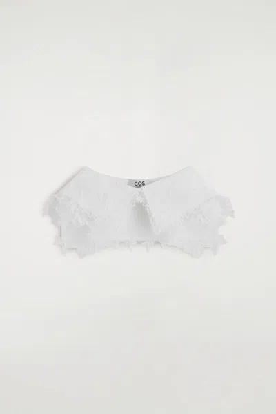 Cos Lace-detail Collar In Blanc