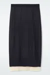 Cos Layered Knitted Skirt In Blue