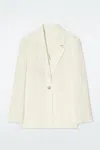 Cos Layered Linen-blend Blazer In Beige In Beige