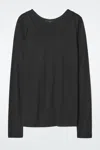 Cos Layered Long-sleeved Top In Black