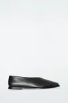 Cos Leather Ballet Flats In Black
