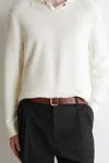 Cos Leather Belt In Yellow