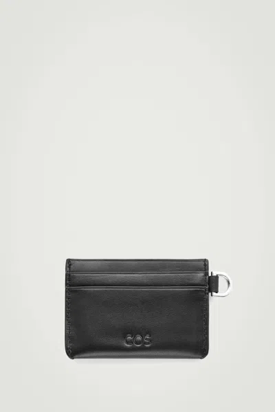 Cos Leather Cardholder In Black