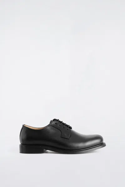 Cos Leather Derby Shoes In Black