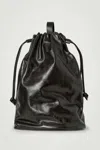 Cos Leather Duffle Backpack In Blue