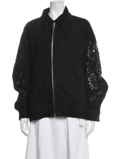 Pre-owned Cos Leather Jacket In Black