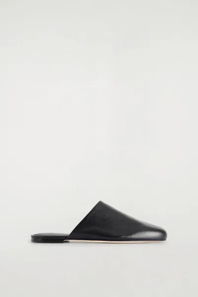 Cos Leather Mules In Black