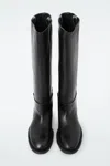 Cos Leather Riding Boots In Black