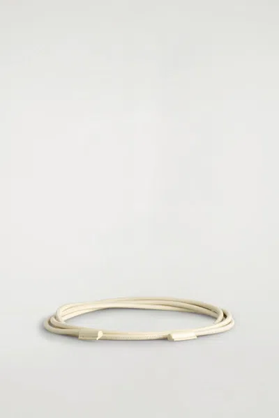 Cos Leather Rope Belt In Yellow