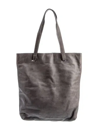 Pre-owned Cos Leather Tote In Gray