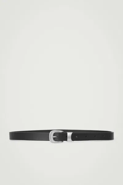 Cos Leather Western Belt In Black