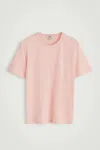 Cos T-shirt In Leggero Cotone Spazzolato In Orange