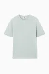 Cos Lightweight Knitted T-shirt In Turquoise