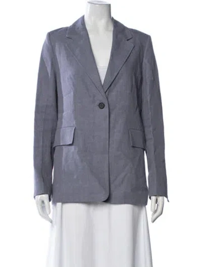 Pre-owned Cos Linen Blazer In Blue