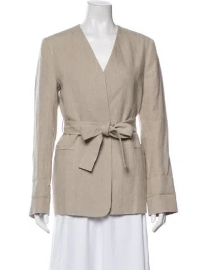 Pre-owned Cos Linen Blazer In Neutral