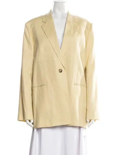 Pre-owned Cos Linen Blazer W/ Tags In Yellow