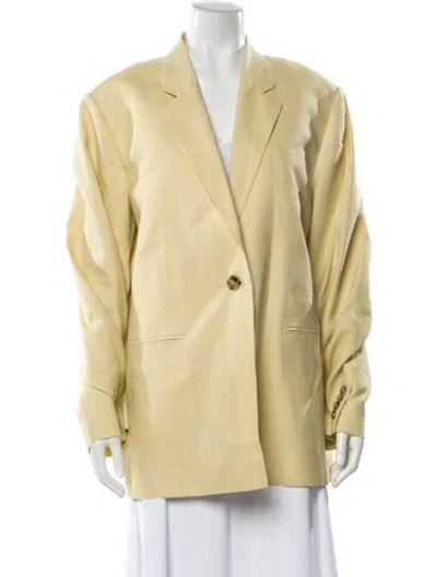 Pre-owned Cos Linen Blazer In Yellow