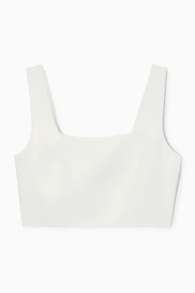 Cos Linen-blend Bustier In White