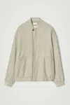 Cos Linen Bomber Jacket In Beige