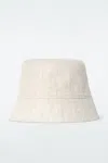 Cos Linen Bucket Hat In Beige In Beige