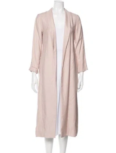 Pre-owned Cos Linen Coat In Pink