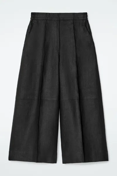 Cos Linen Culottes In Black